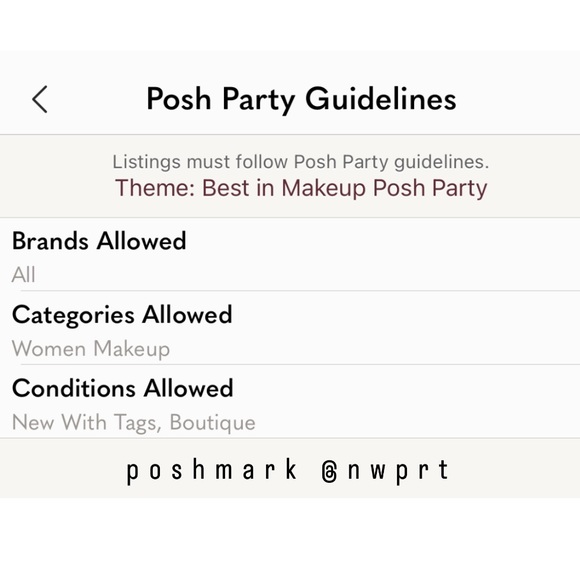 💘 POSH PARTY!!💋 BEST IN MAKEUP 💄 - Picture 2 of 2